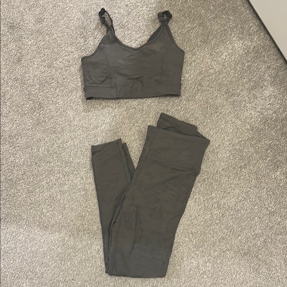 Mono B Gray/Green Activewear Set